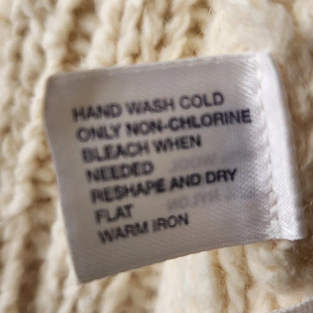 GAP Y2K Cream Cable Knit Cardigan Jacket M